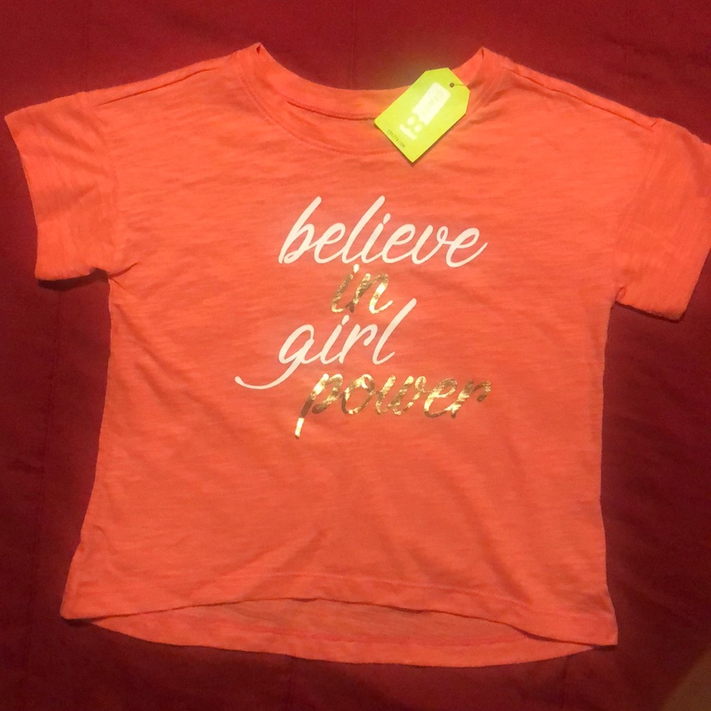 Girls Orange/Peach Logo T-shirt